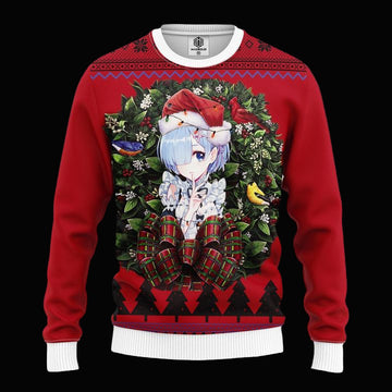 Isekai Rezero Starting Life In Another World Anime Noel Mc Ugly Christmas Sweater Thanksgiving Gift ? Usalast