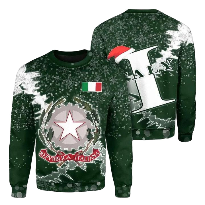Italy Christmas Coat Of Arms Sweater X Style J78 ? Usalast