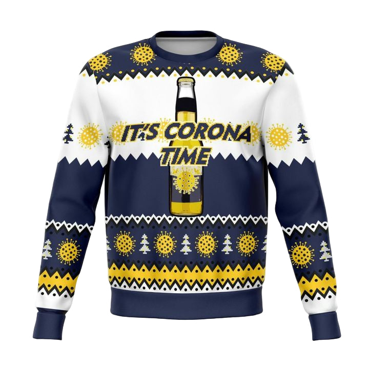 Its Corona Time Funny Meme 2022 Design 3d Ugly Christmas Sweater ? Usalast