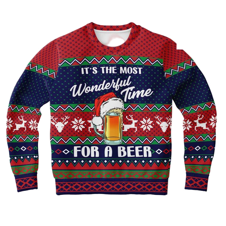 Its The Most Wonderful Time Of The Year Beer Drinking Beer Lover 3d Ugly Christmas Sweater ? Usalast