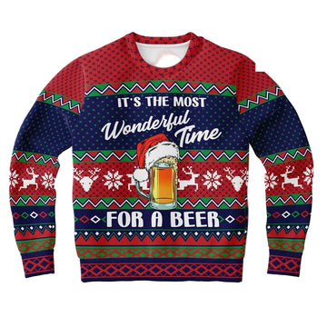 Its The Most Wonderful Time Of The Year Beer Drinking Beer Lover 3d Ugly Christmas Sweater ? Usalast