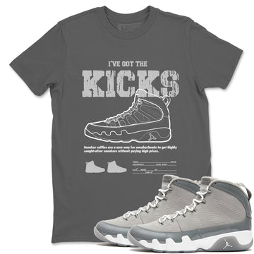 I've The Got The Kicks Sneaker Tees - Air Jordan 9 Cool Grey