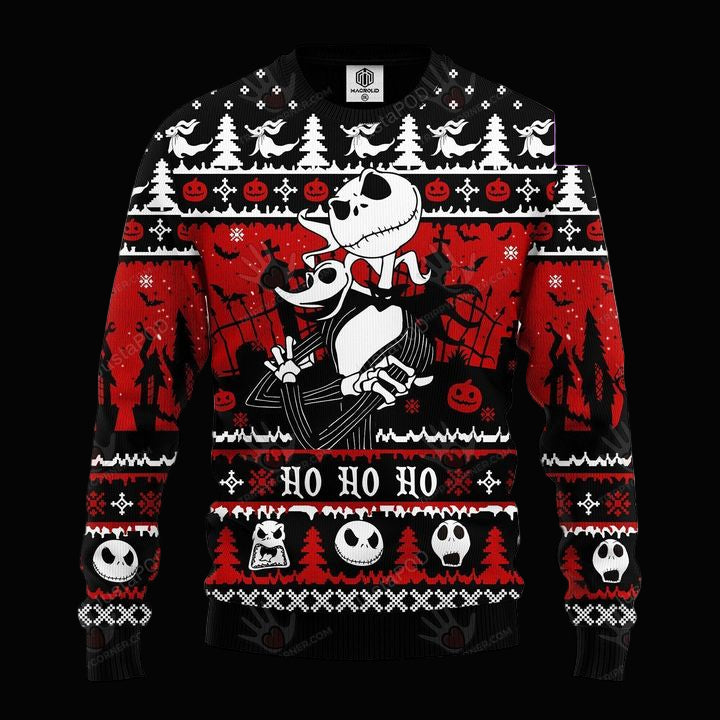 Jack Skellington Hohoho The Nightmare Before Disney Jack Sally 3d Ugly Christmas Sweater ? Usalast