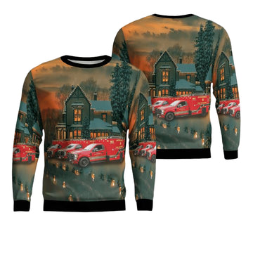 Jacksonville Fire Rescue Department Christmas AOP Sweater ? Usalast