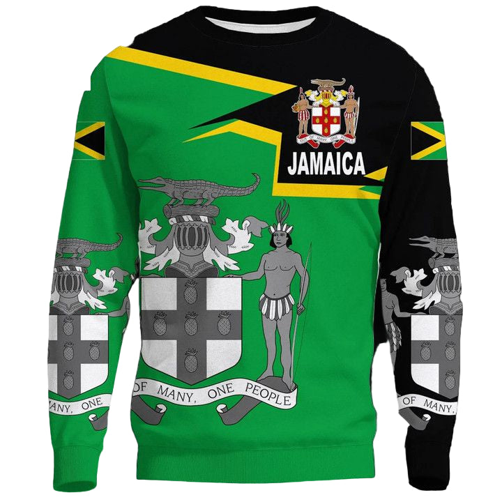 Jamaica Sweater Coat Of Arms ? New Style A27 ? Usalast