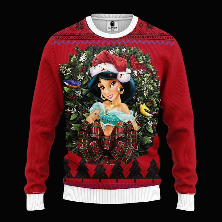 Jasmin Aladdin Princess Noel Mc Ugly Christmas Sweater Thanksgiving Gift ? Usalast