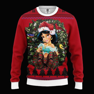 Jasmin Aladdin Princess Noel Mc Ugly Christmas Sweater Thanksgiving Gift ? Usalast