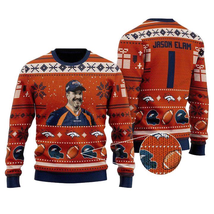 Jason Elam 1 Denver Broncos Nfl Christmas Sweater ? Usalast