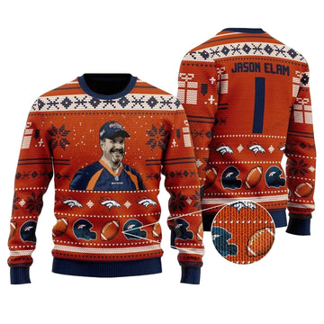 Jason Elam 1 Denver Broncos Nfl Christmas Sweater ? Usalast