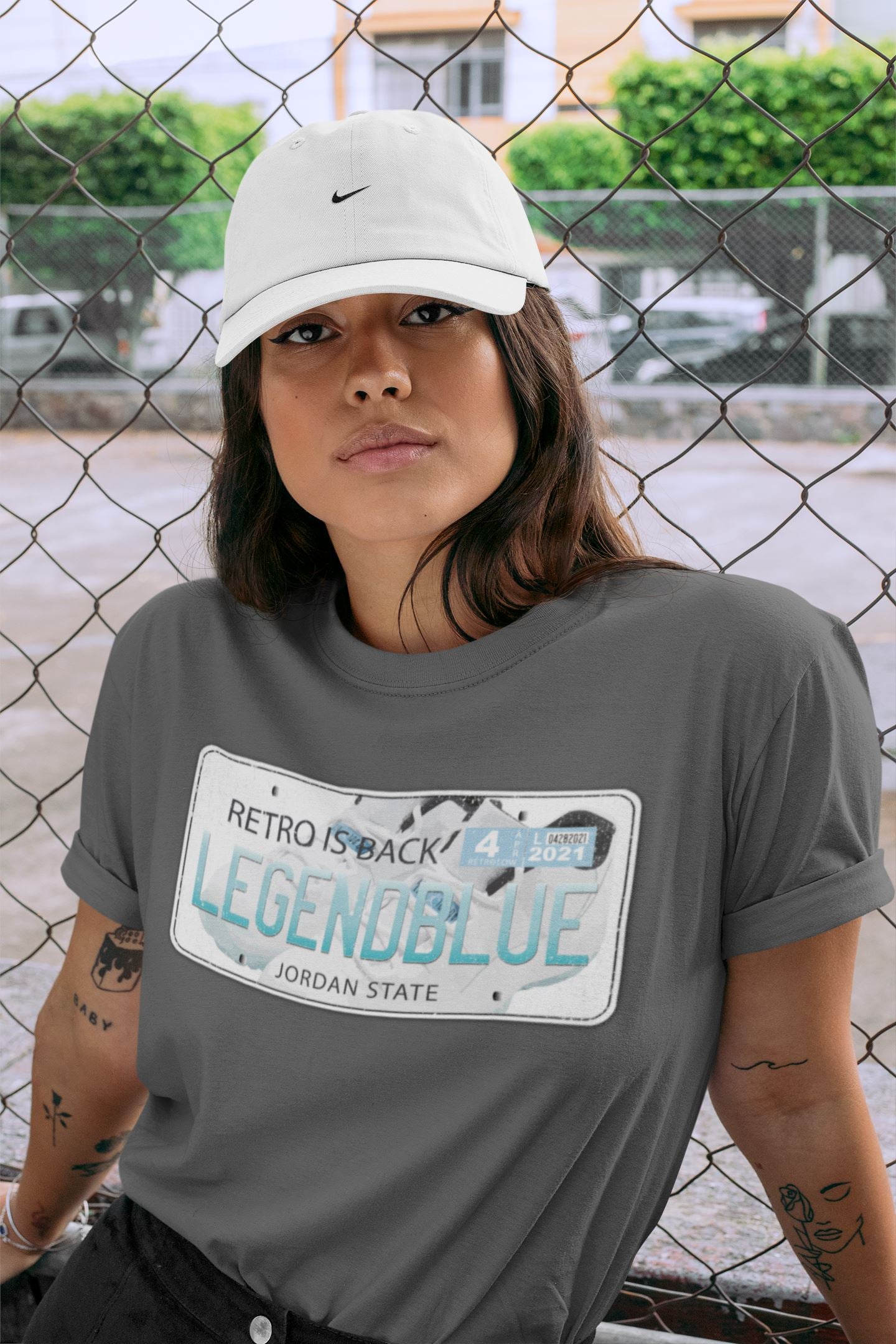 Jordan Plate Unisex Tops - Air Jordan 11 Legend Blue
