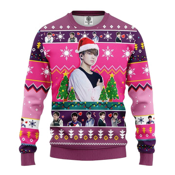 Jungkook Bts Ugly Christmas Sweater Pink- Amazing Gift Idea Thanksgiving Gift ? Usalast