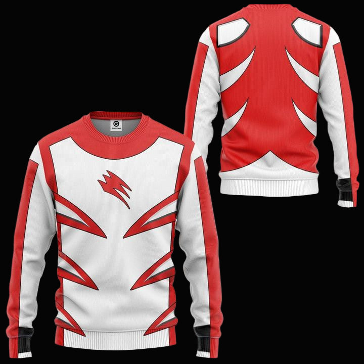 Jungle Fury Red Master Mode Power Rangers Ugly Christmas Sweater ? Usalast