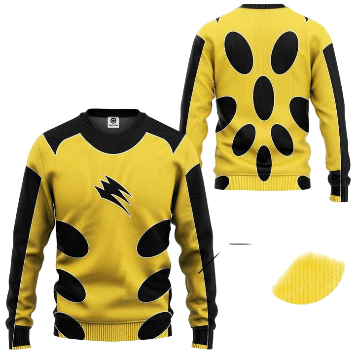 Jungle Fury Yellow Power Rangers Ugly Christmas Sweater ? Usalast