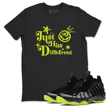 Just Hits Different Sneaker Tees - Air Foamposite One Black Volt