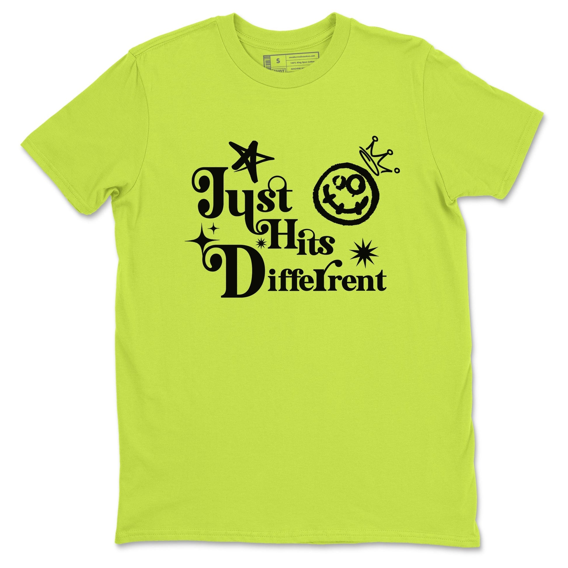 Just Hits Different Sneaker Tees - Air Foamposite One Black Volt