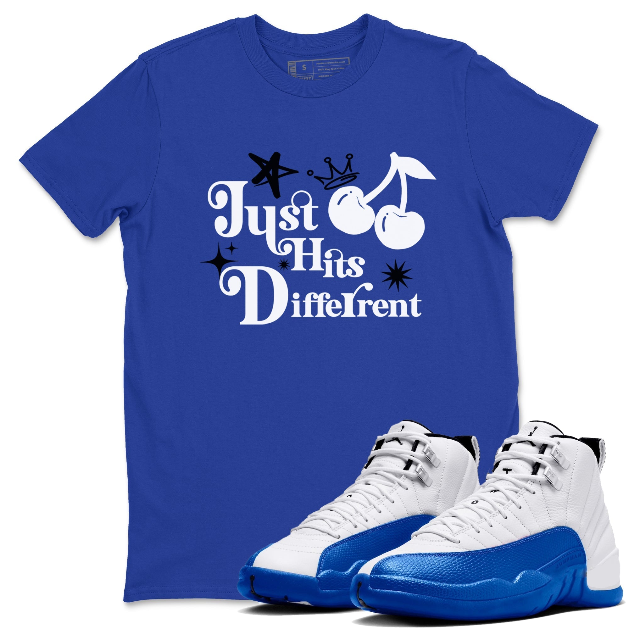 Just Hits Different Sneaker Tees - Air Jordan 12 Blueberry