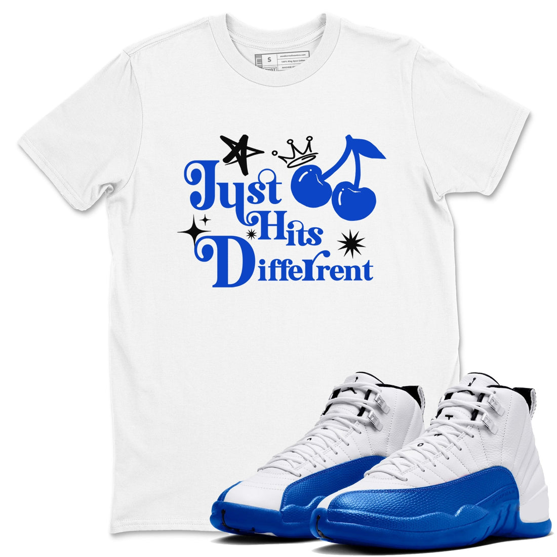 Just Hits Different Sneaker Tees - Air Jordan 12 Blueberry