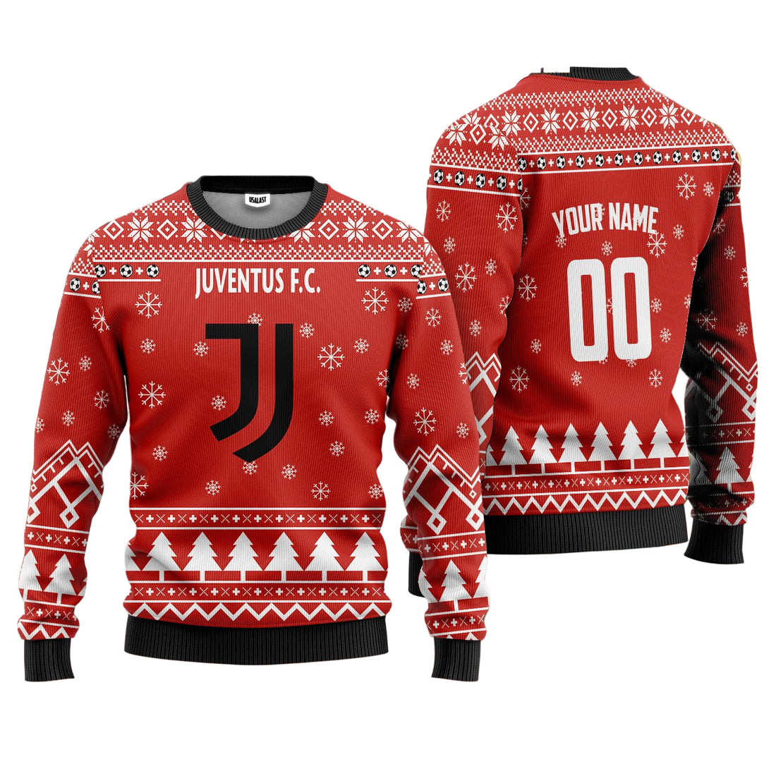 Juventus FC Personalized Ugly Christmas Sweater Red Version ? Usalast