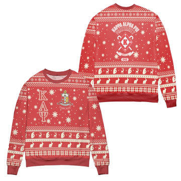 Kappa Alpha Psi Kay Logo Snowflakes Pattern Ugly Christmas Sweater ? Usalast
