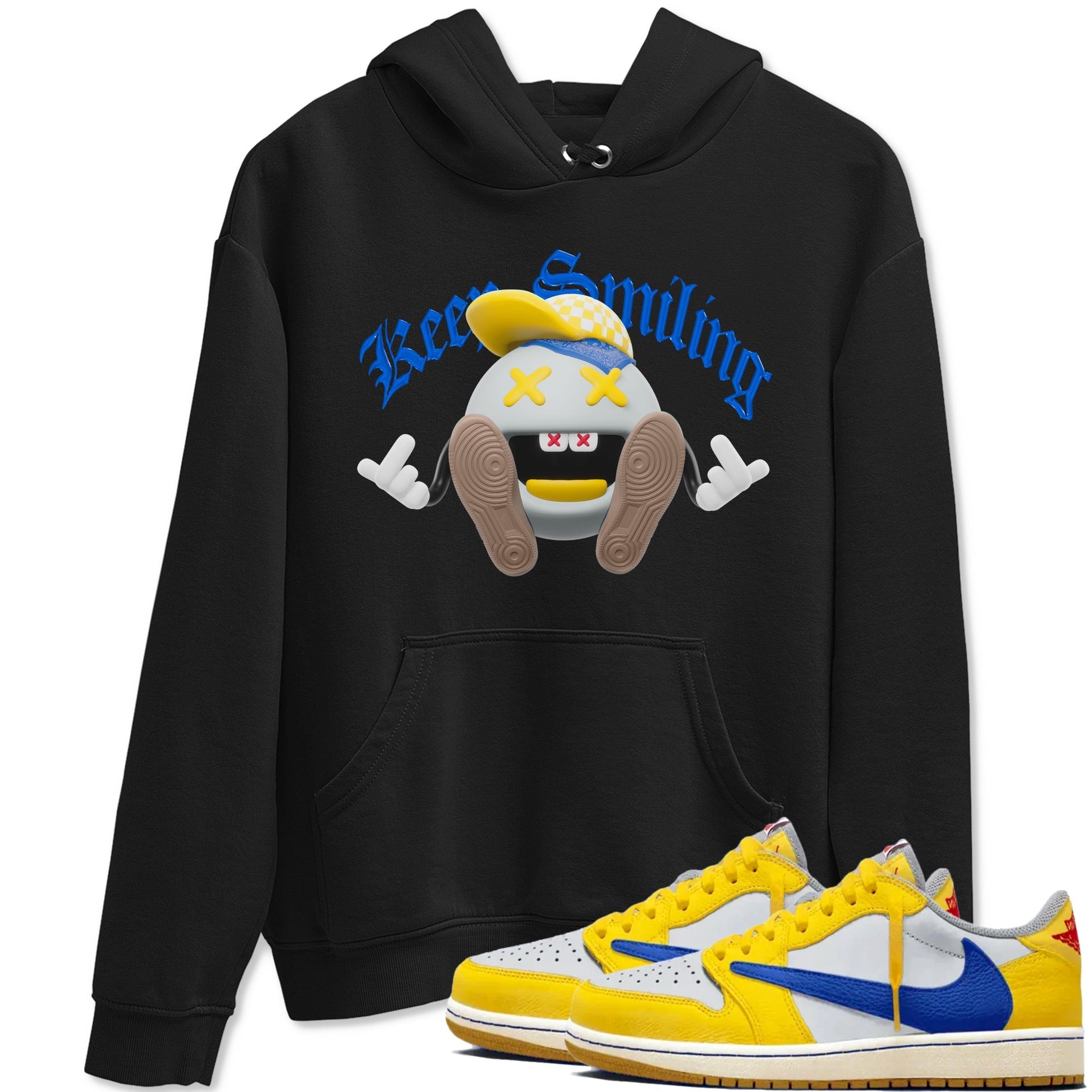 Keep Smiling Sneaker Tees - Air Jordan 1 Travis Scott Canary