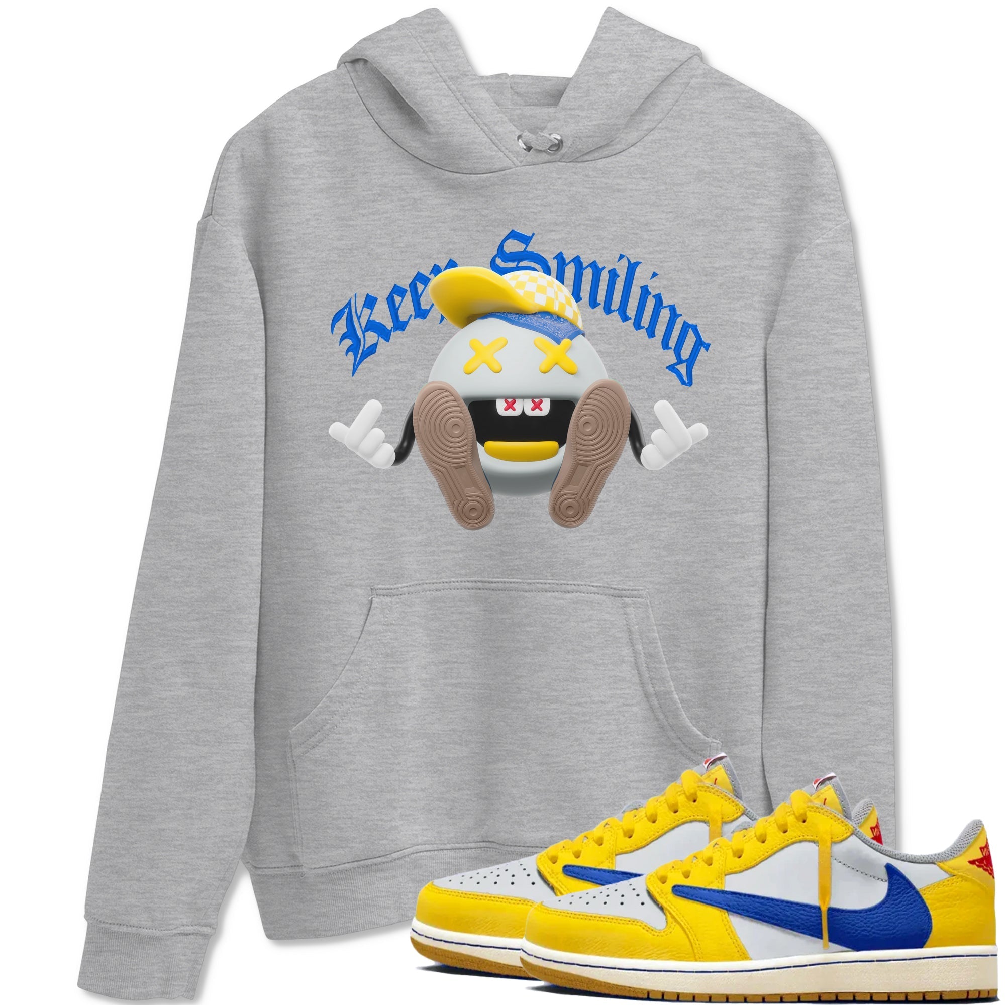Keep Smiling Sneaker Tees - Air Jordan 1 Travis Scott Canary
