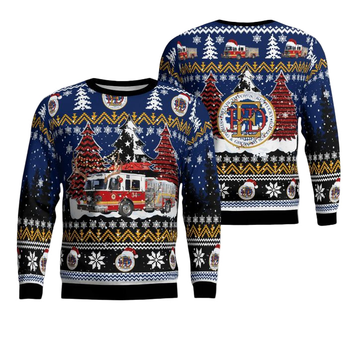 Kentucky Elizabethtown Engine 2034 Christmas AOP Sweater ? WE71 ? Usalast