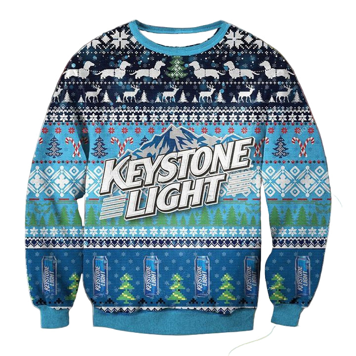 Keystone Light Blue Ugly Christmas Sweater 2022 ? Usalast