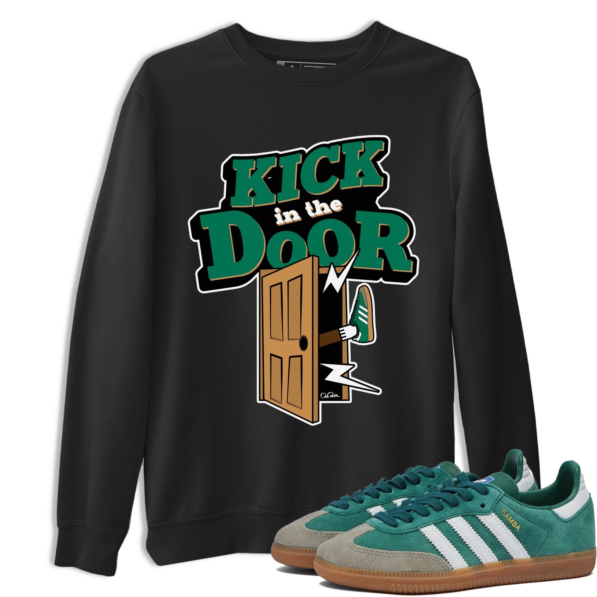 Kick In The Door Sneaker Tee - Samba Collegiate Green Gum