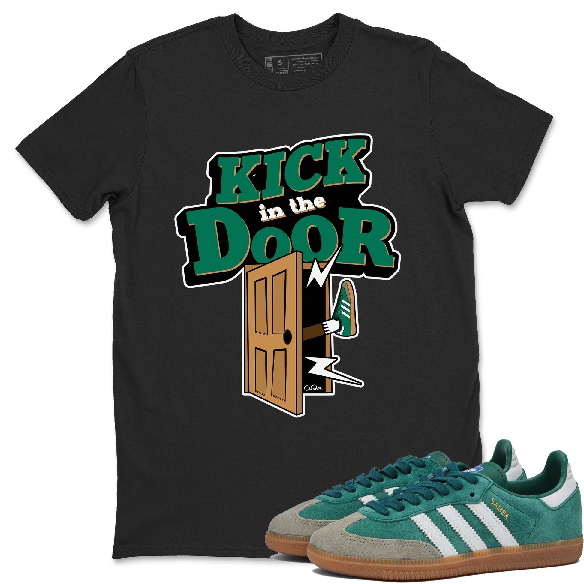 Kick In The Door Sneaker Tee - Samba Collegiate Green Gum