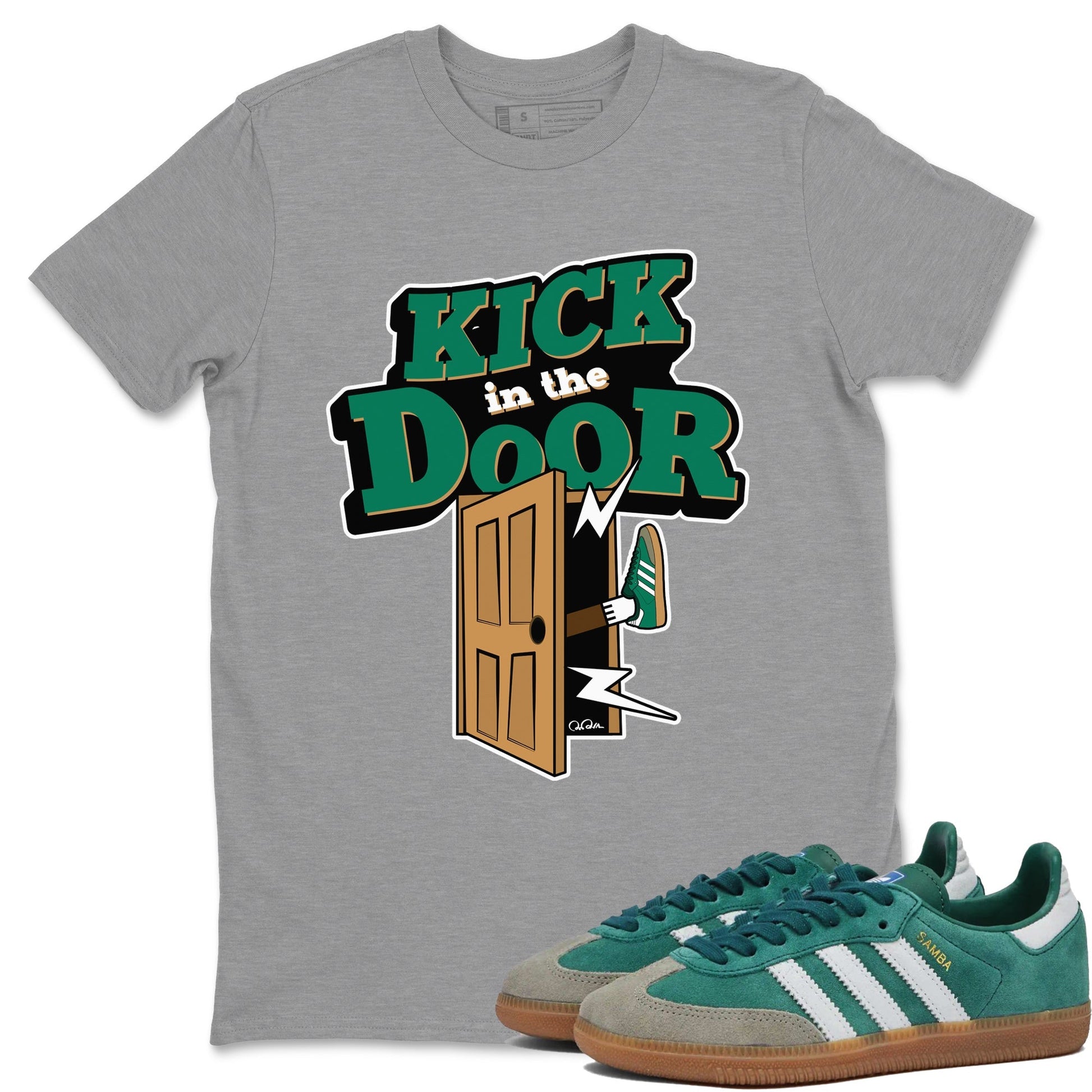 Kick In The Door Sneaker Tee - Samba Collegiate Green Gum