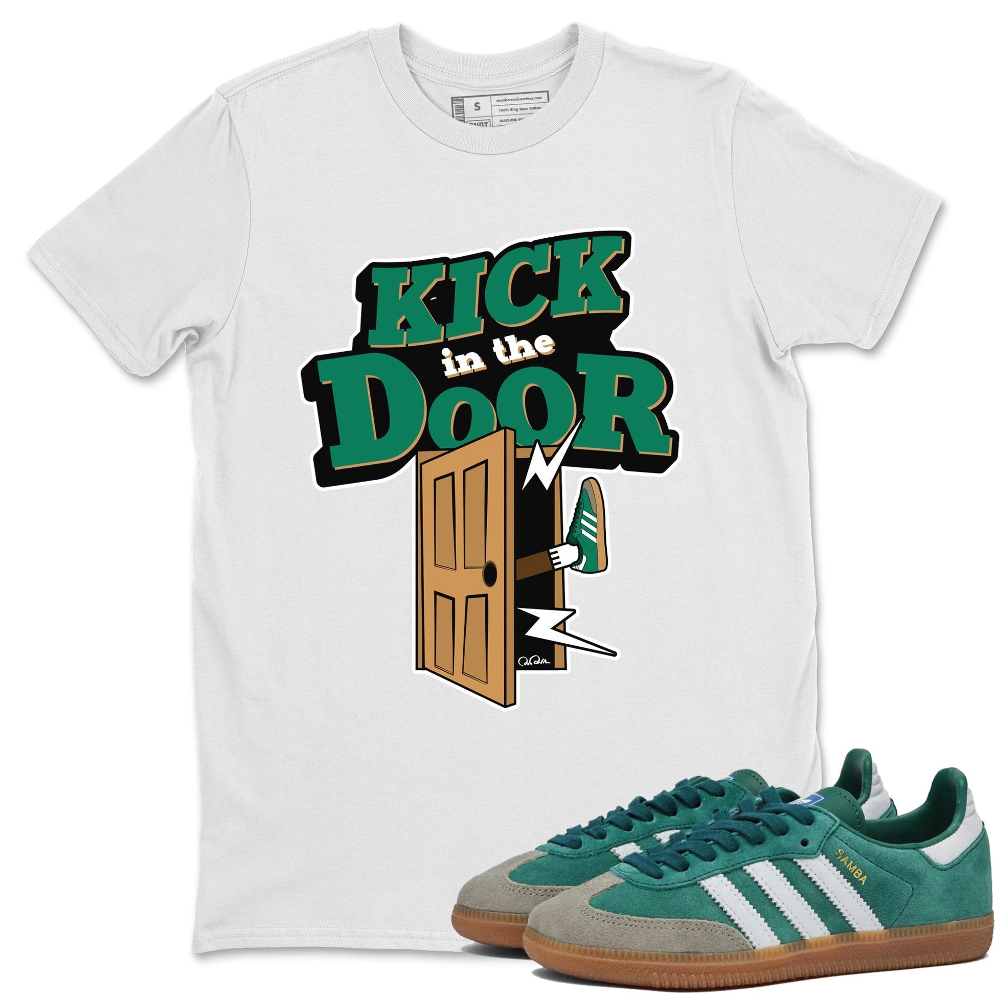 Kick In The Door Sneaker Tee - Samba Collegiate Green Gum