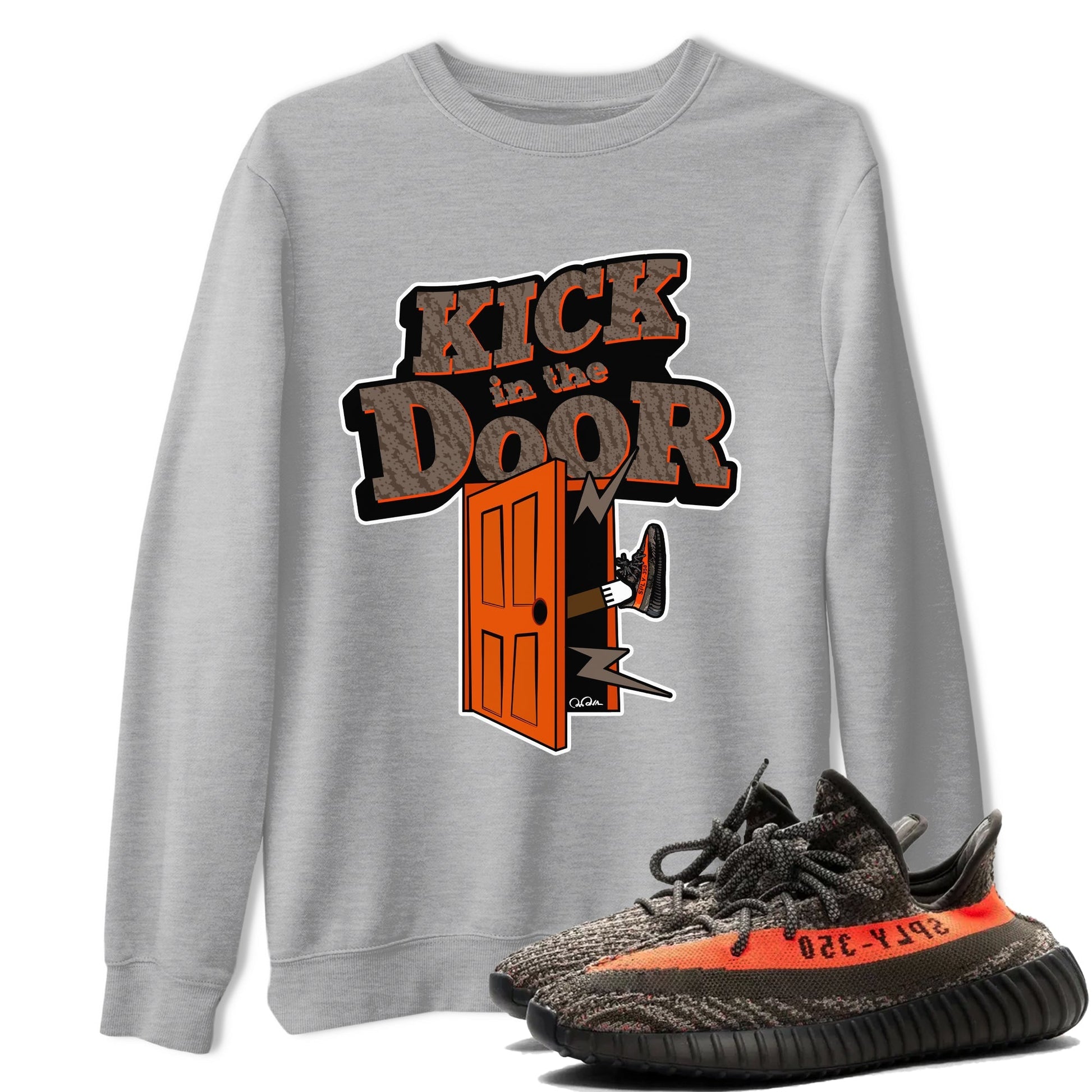 Kick In The Door Sneaker Tee - Yeezy 350 Carbon Beluga
