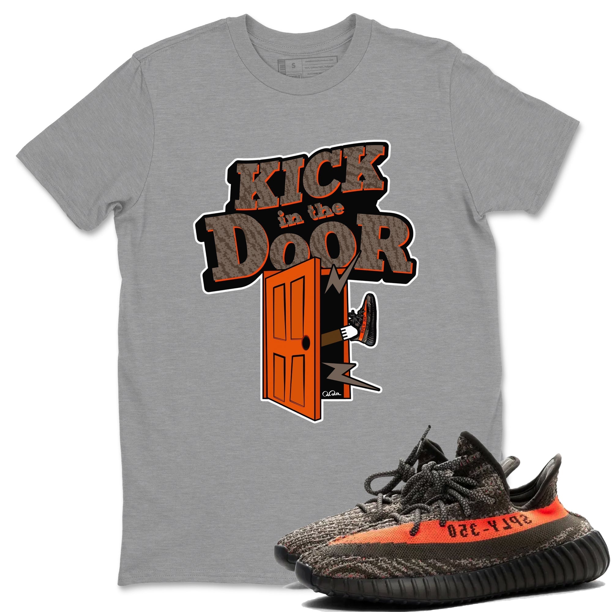 Kick In The Door Sneaker Tee - Yeezy 350 Carbon Beluga