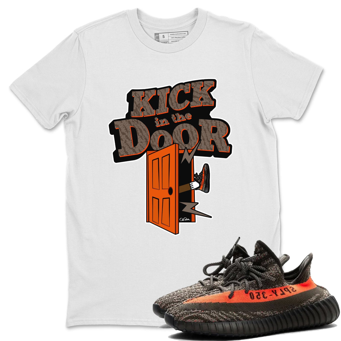 Kick In The Door Sneaker Tee - Yeezy 350 Carbon Beluga