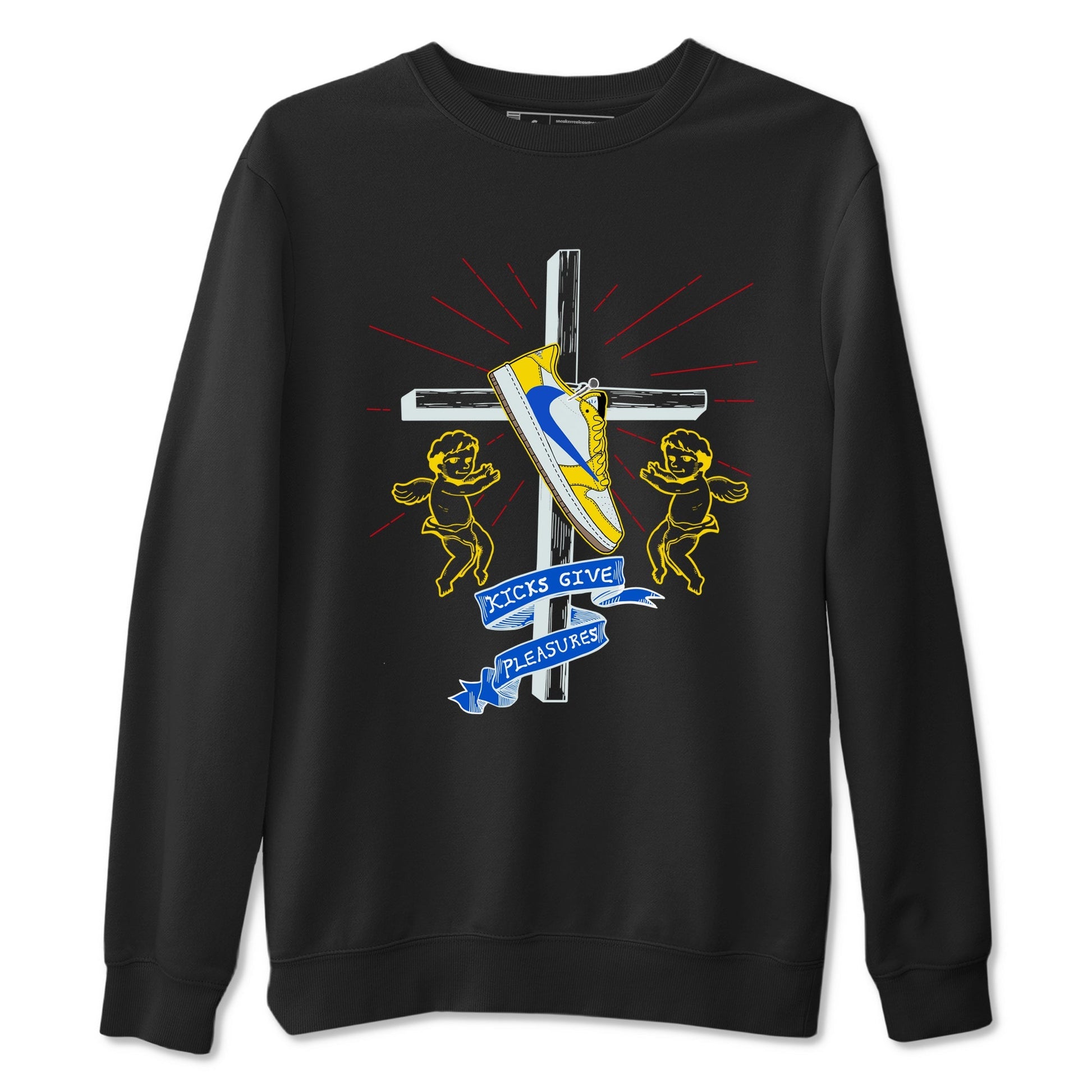 Kicks Give Pleasures Sneaker Tees - Air Jordan 1 Travis Scott Canary