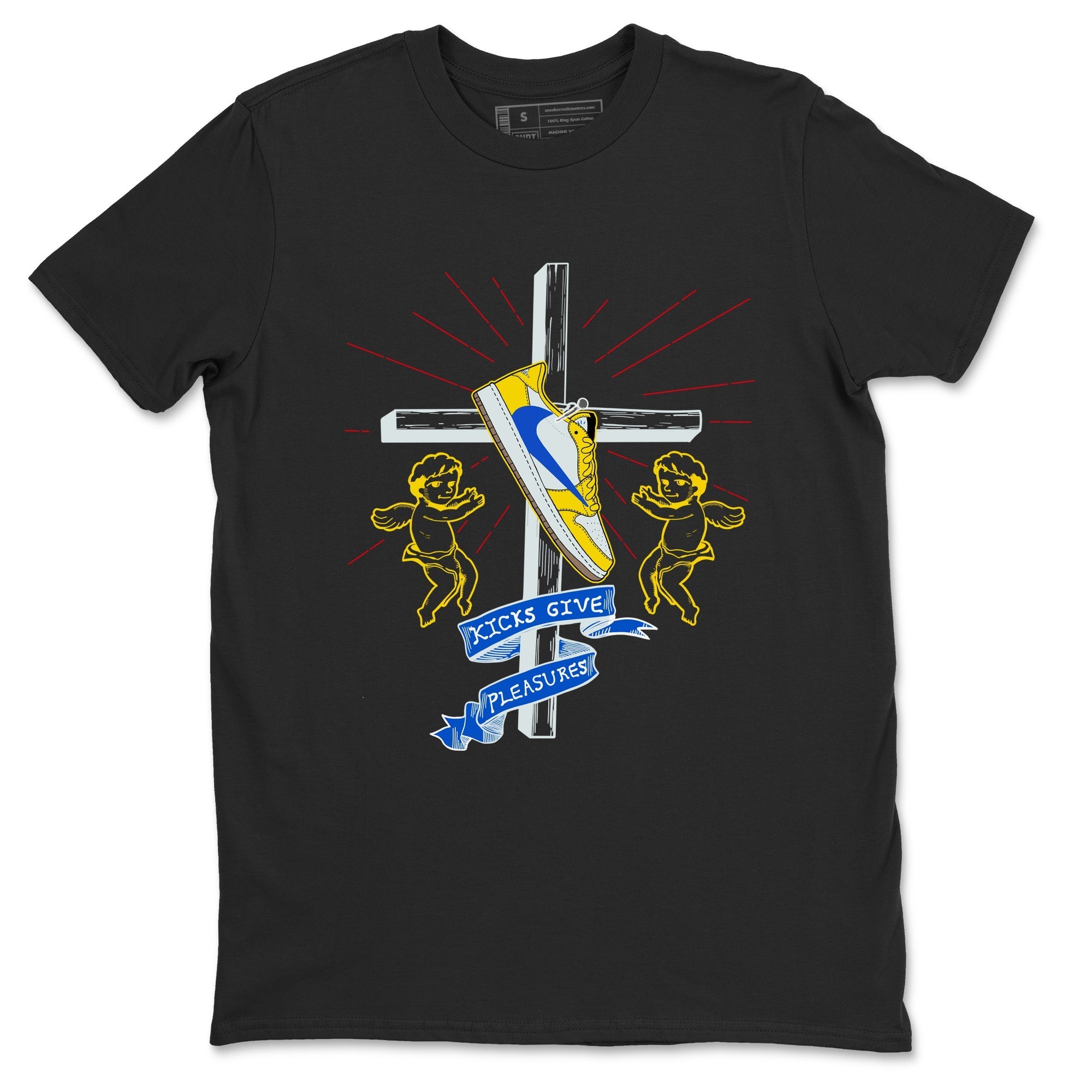 Kicks Give Pleasures Sneaker Tees - Air Jordan 1 Travis Scott Canary