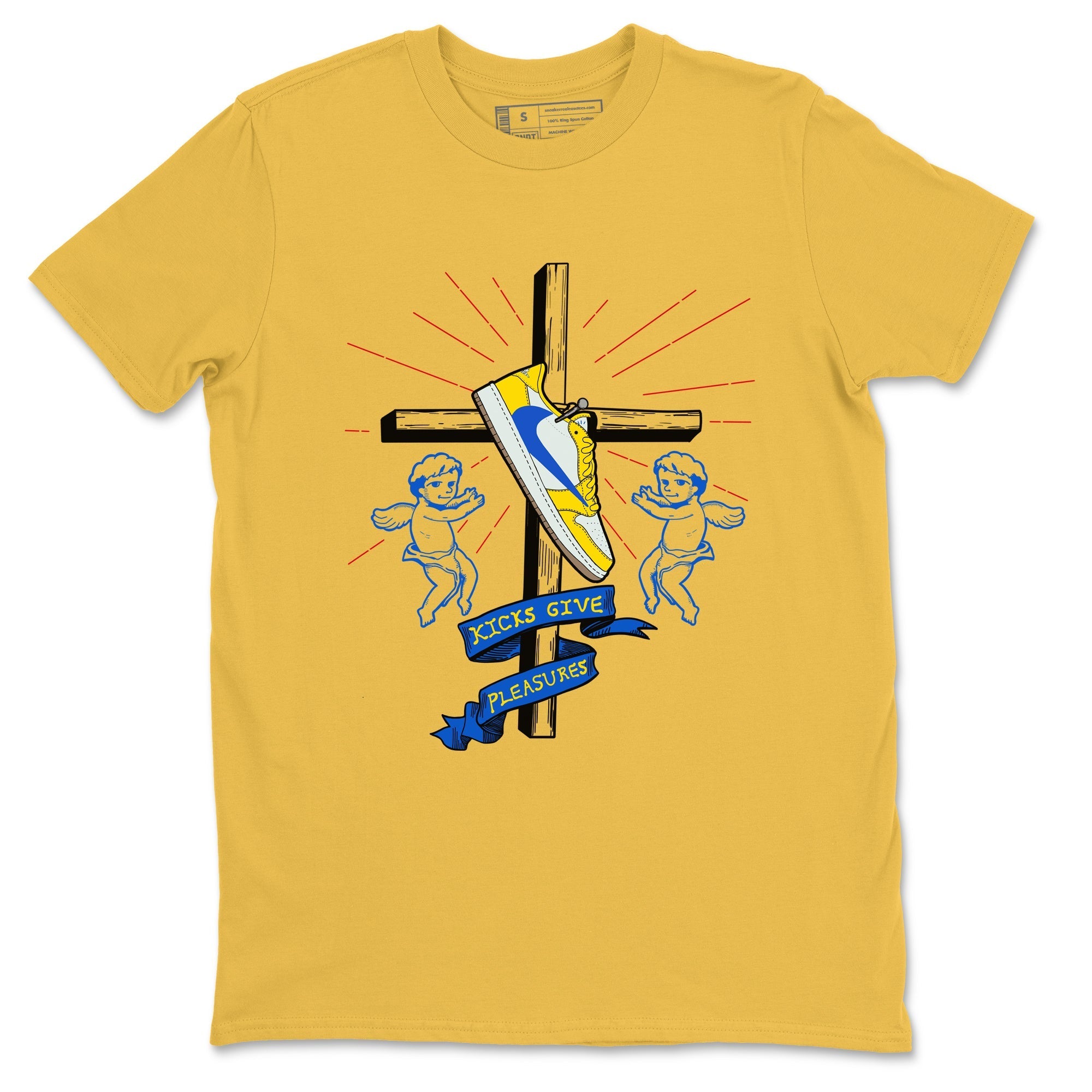 Kicks Give Pleasures Sneaker Tees - Air Jordan 1 Travis Scott Canary