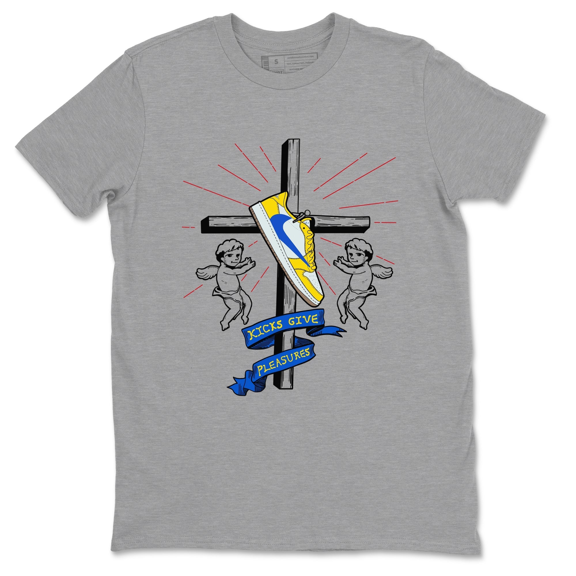 Kicks Give Pleasures Sneaker Tees - Air Jordan 1 Travis Scott Canary
