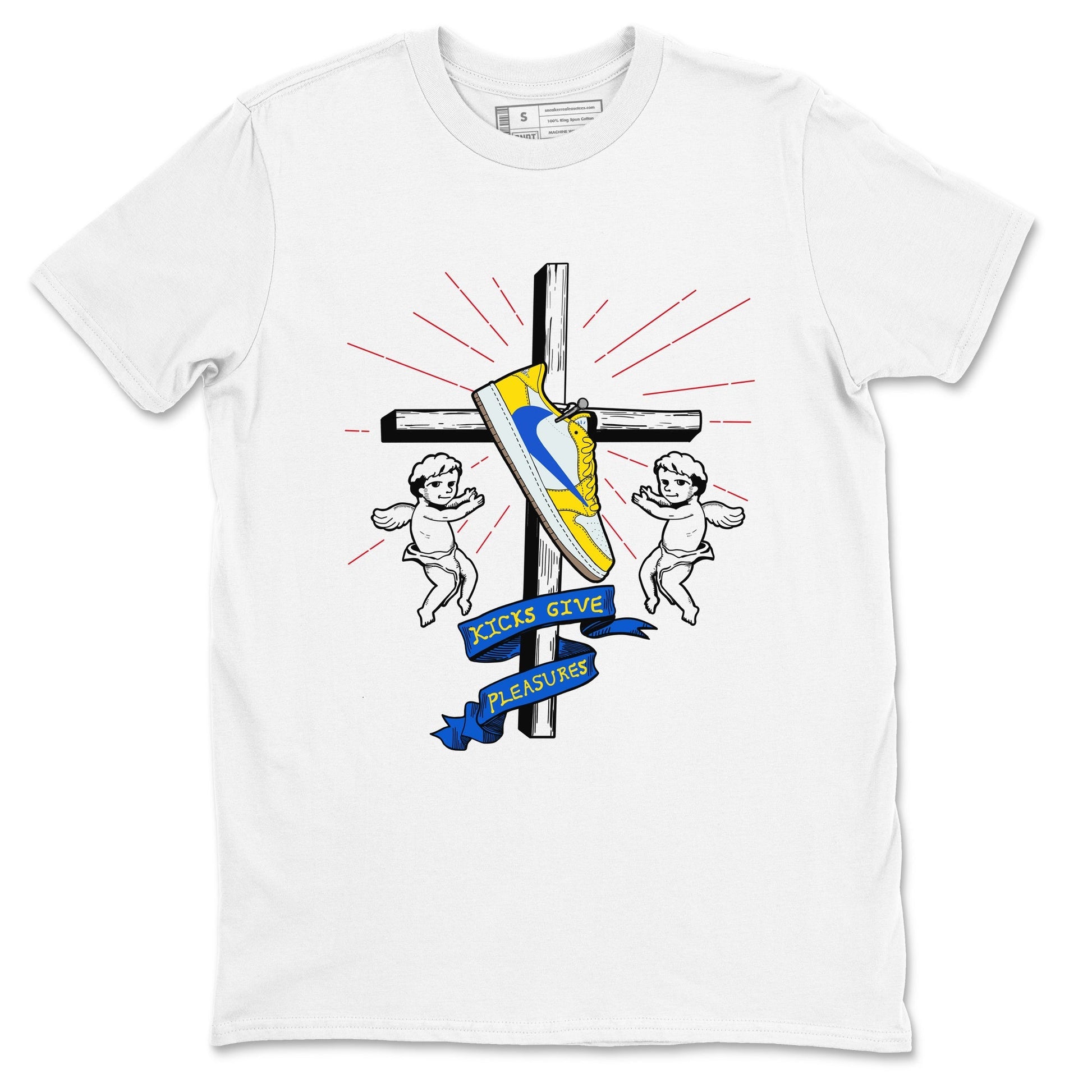 Kicks Give Pleasures Sneaker Tees - Air Jordan 1 Travis Scott Canary
