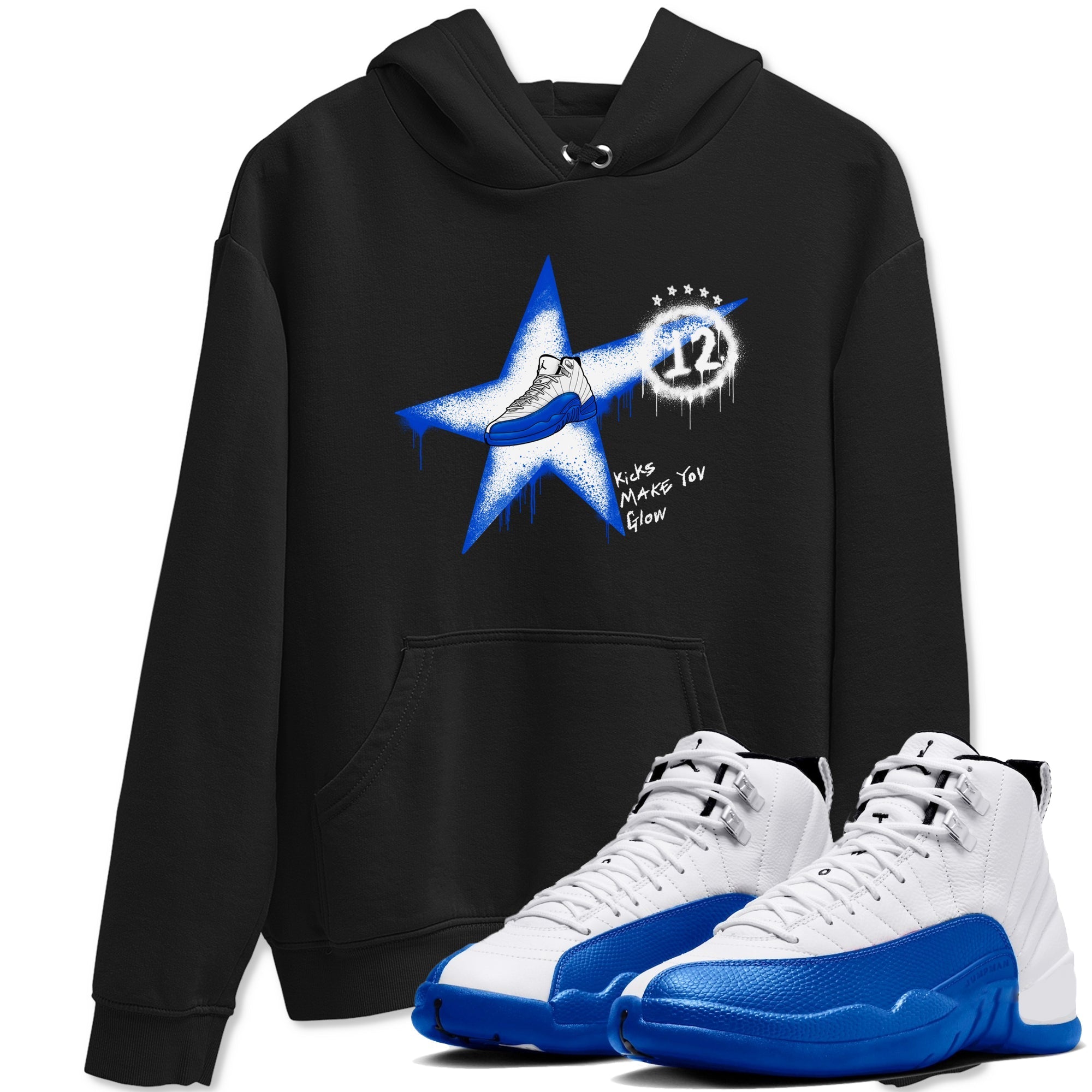 Kicks Make You Glow Sneaker Tees - Air Jordan 12 Blueberry