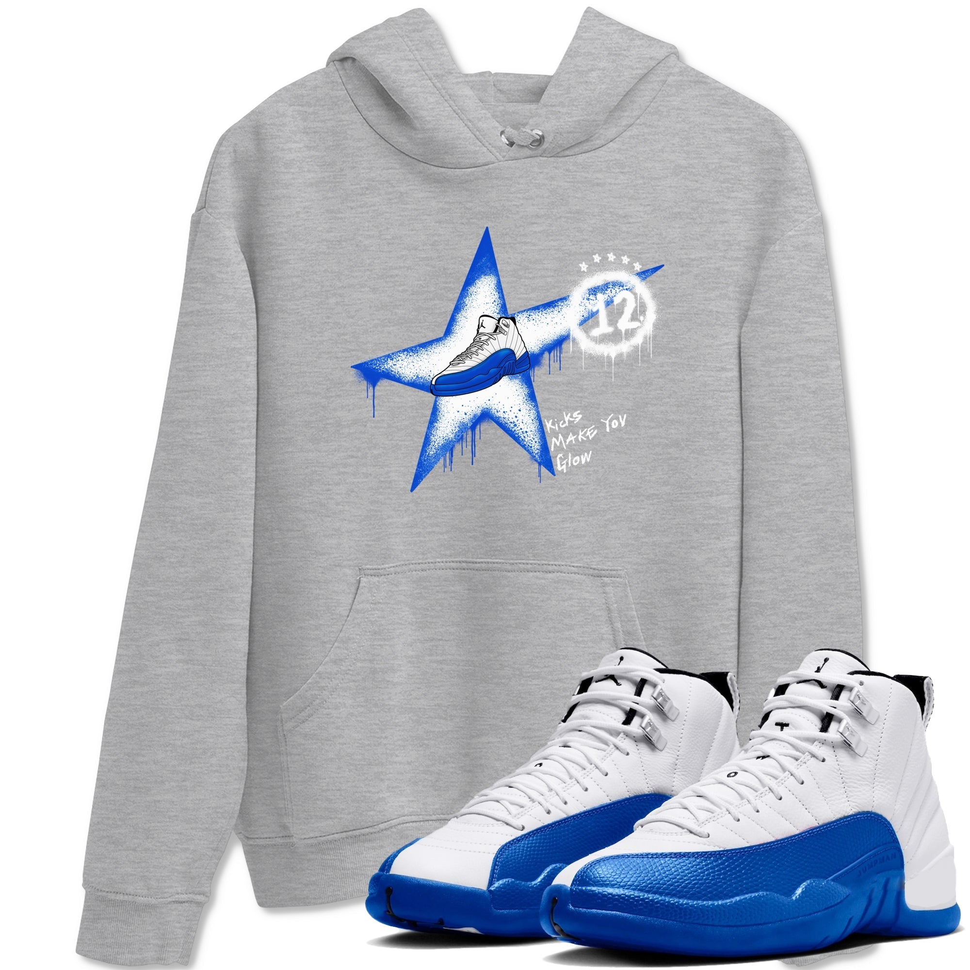 Kicks Make You Glow Sneaker Tees - Air Jordan 12 Blueberry