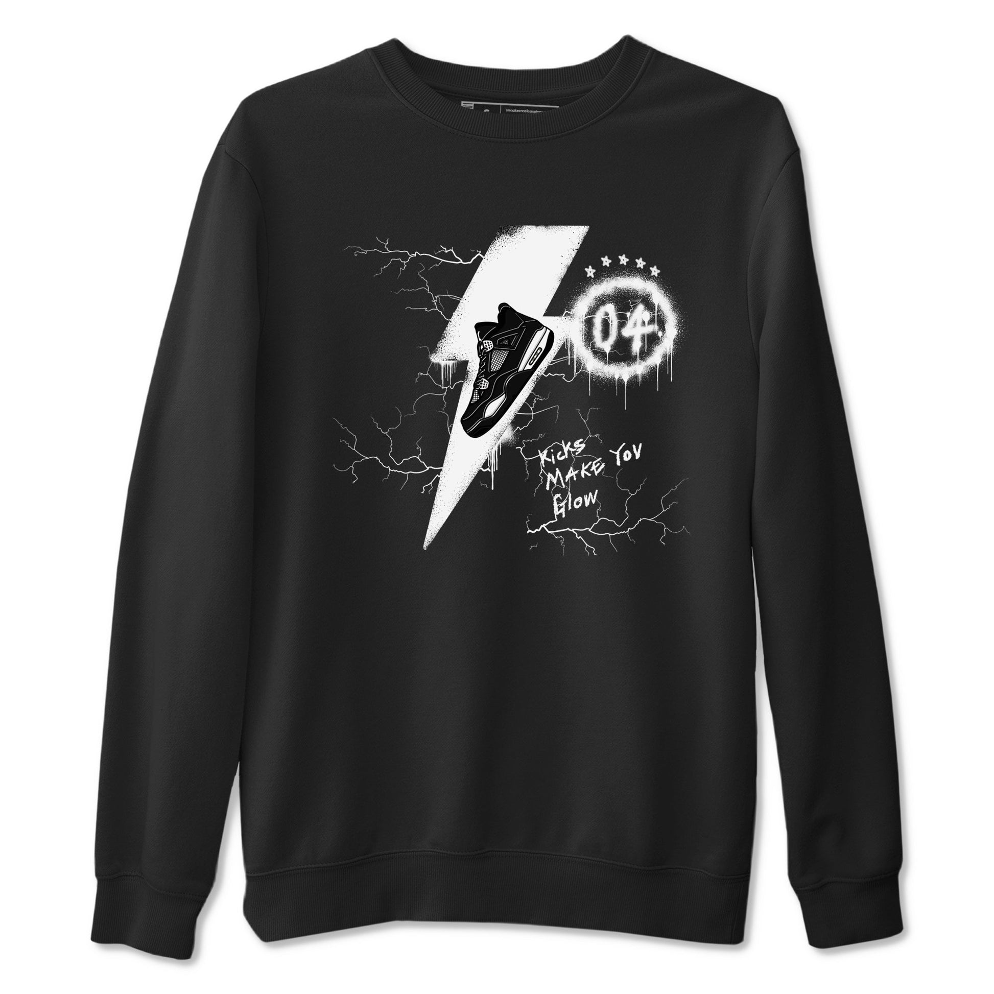 Kicks Make You Glow Sneaker Tees - Air Jordan 4 White Thunder