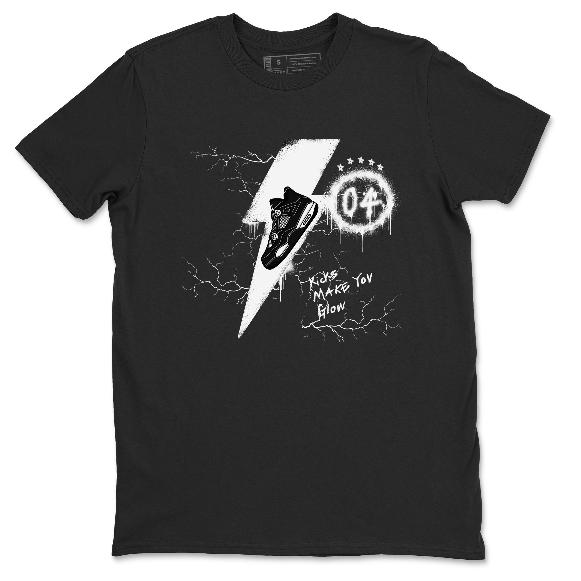 Kicks Make You Glow Sneaker Tees - Air Jordan 4 White Thunder