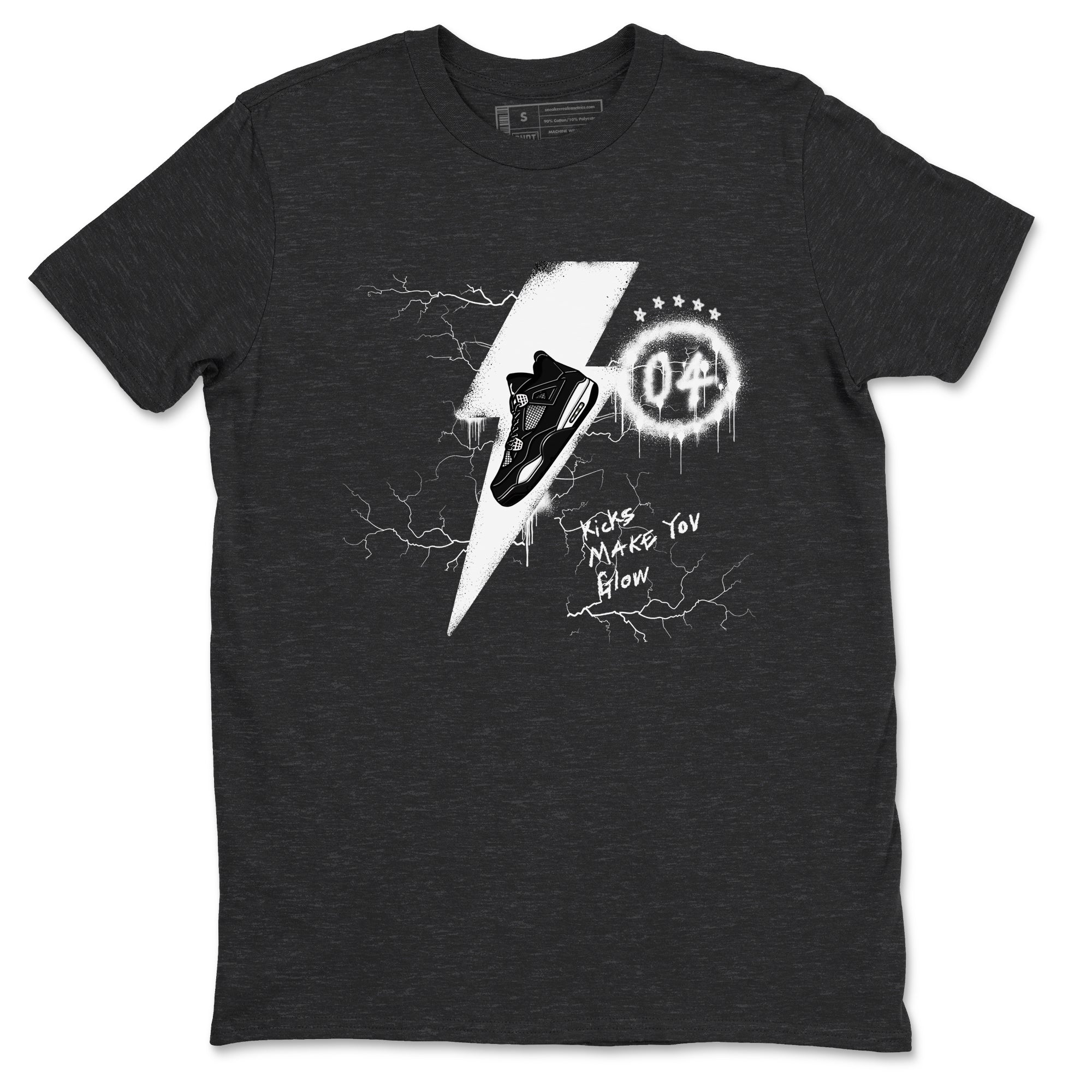 Kicks Make You Glow Sneaker Tees - Air Jordan 4 White Thunder