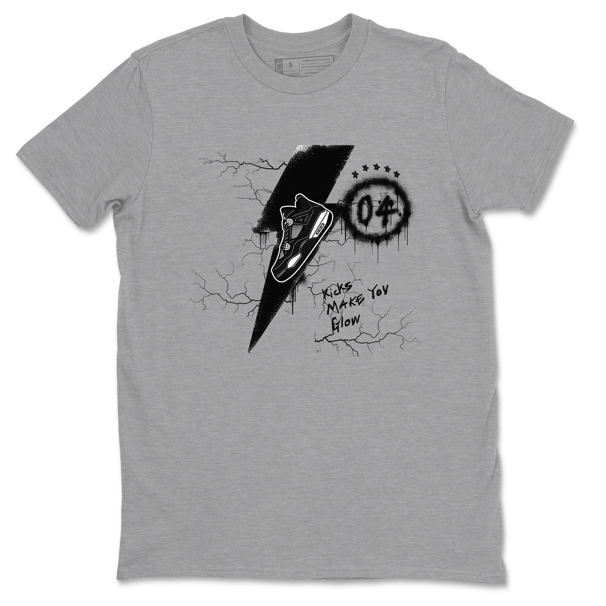 Kicks Make You Glow Sneaker Tees - Air Jordan 4 White Thunder