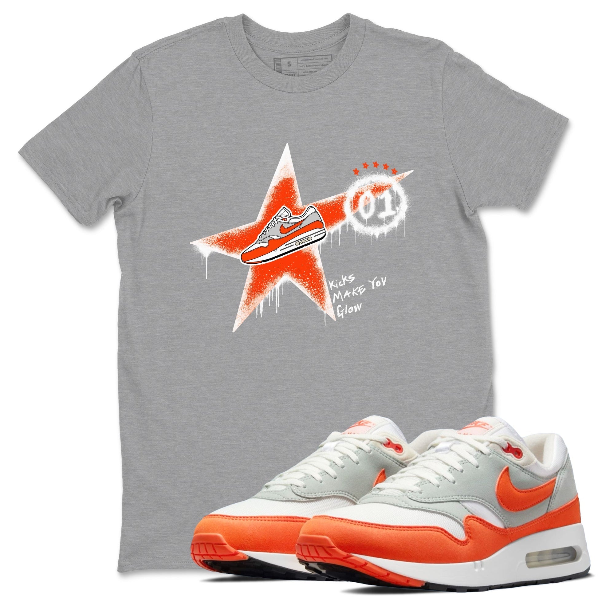 Kicks Make You Glow Sneaker Tees - Air Max 1 Cosmic Clay
