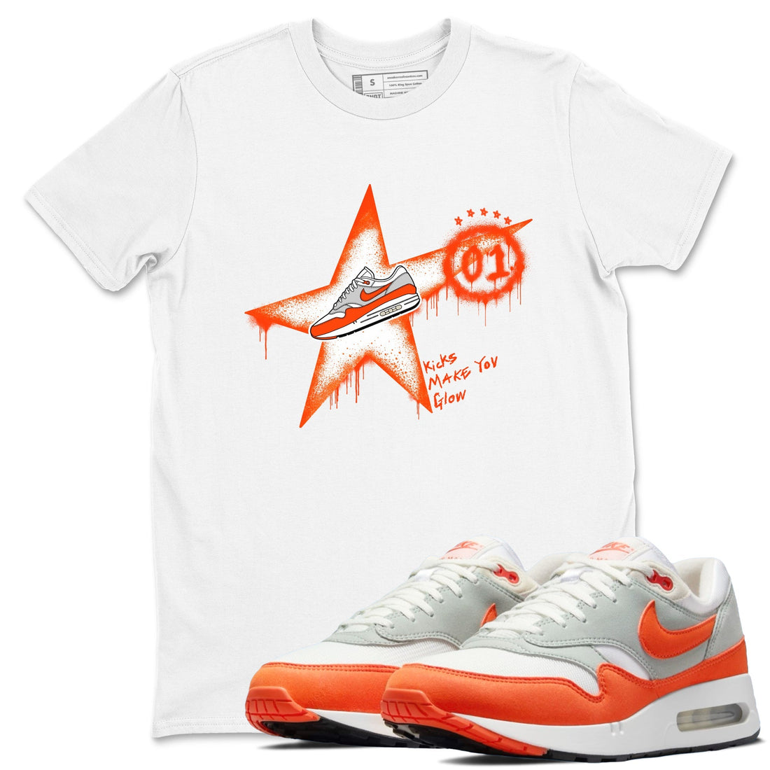 Kicks Make You Glow Sneaker Tees - Air Max 1 Cosmic Clay