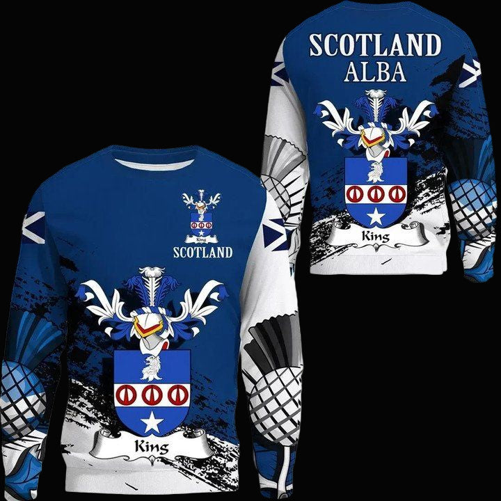 King Scottish Family Crest Scotland Special Sweater A7 ? Usalast
