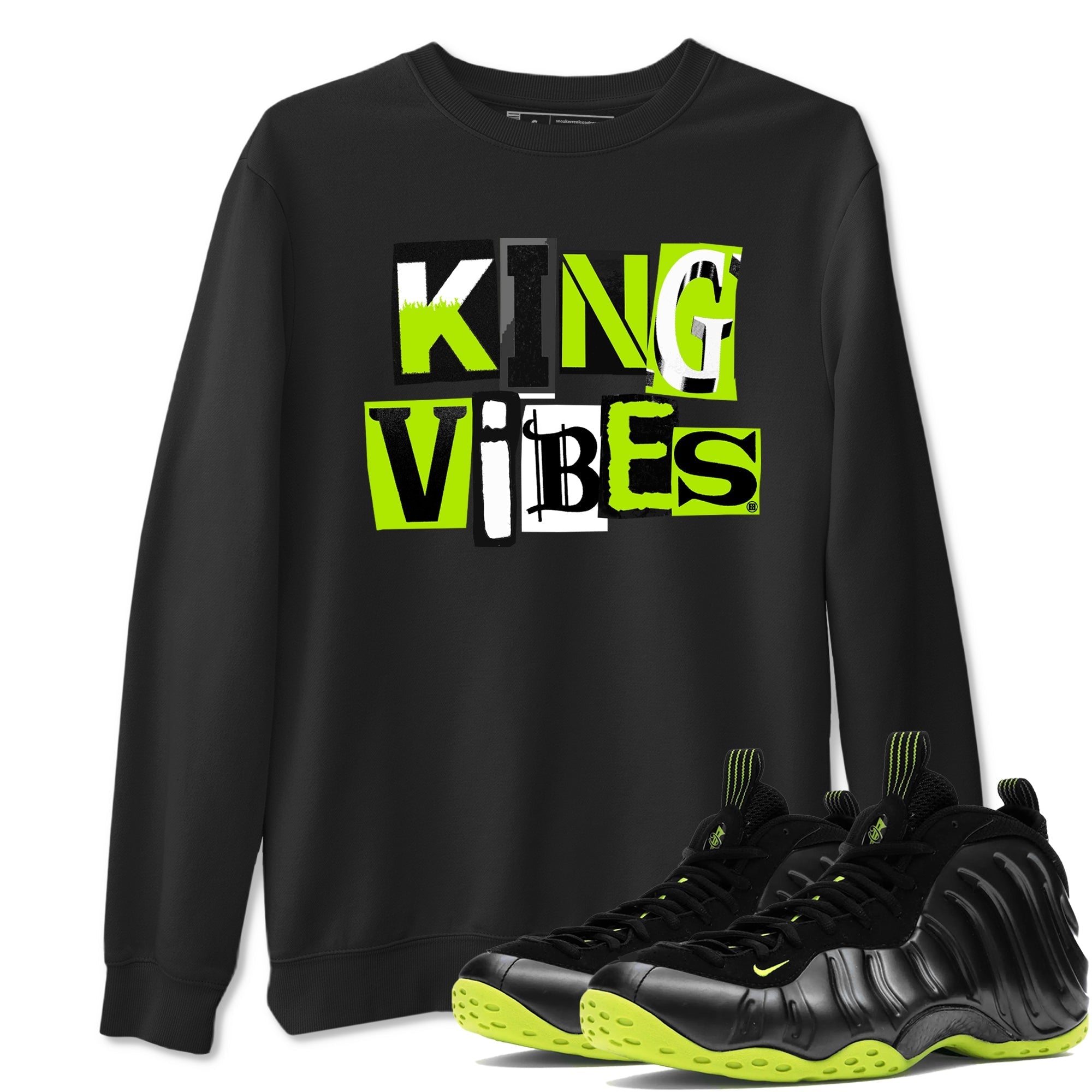 King Vibes Sneaker Tees - Air Foamposite One Black Volt