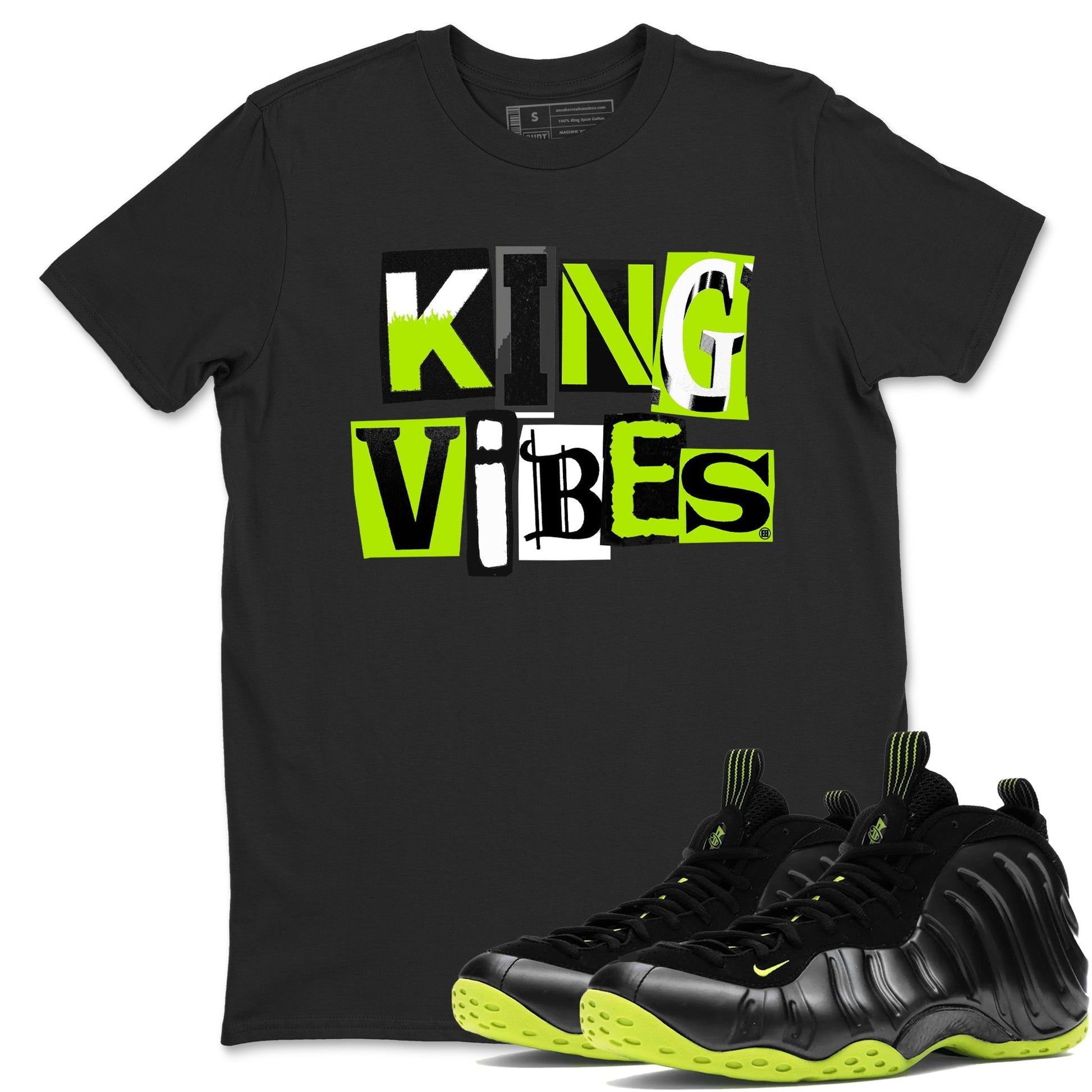 King Vibes Sneaker Tees - Air Foamposite One Black Volt